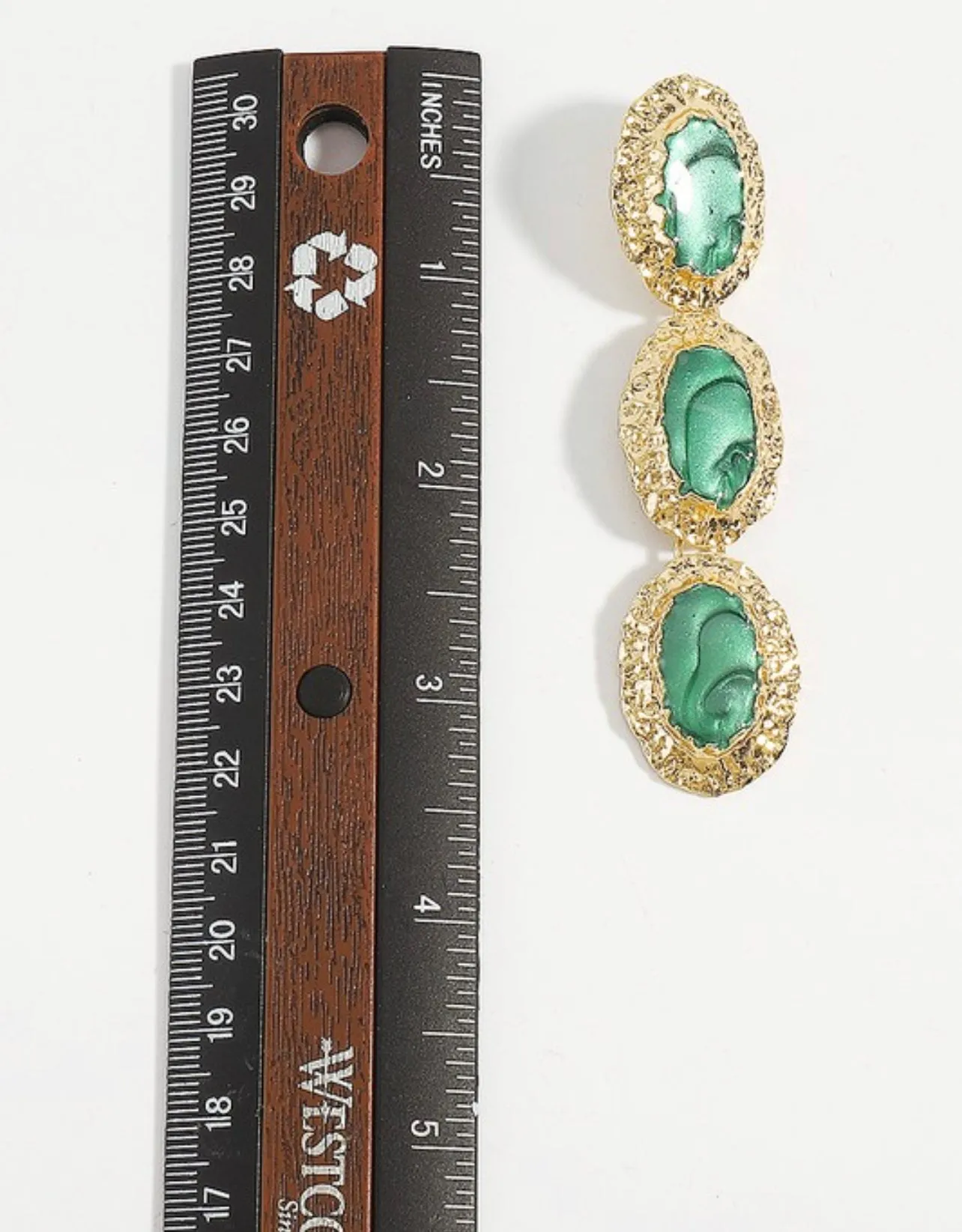 Gold & Stone Drop Earrings