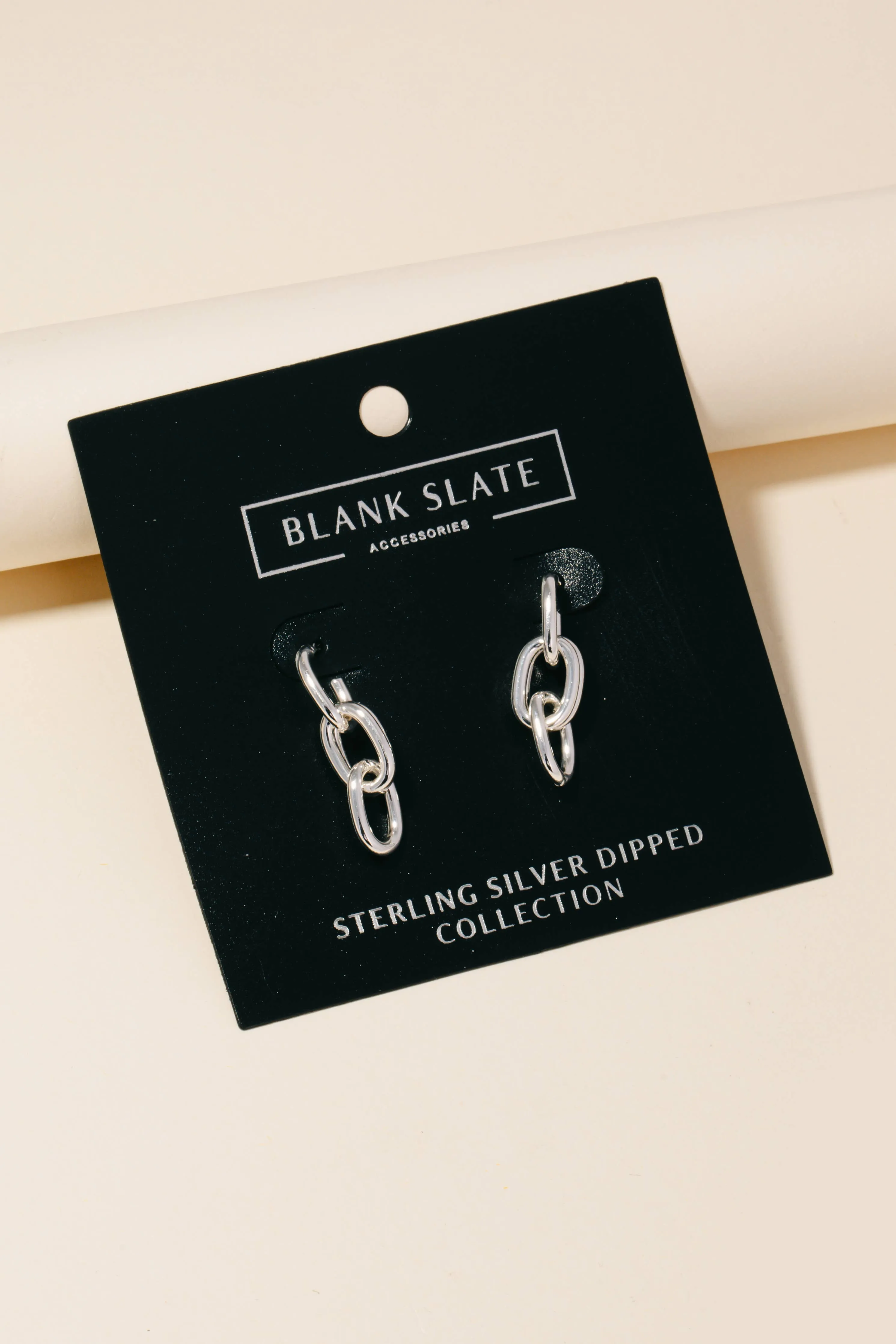 Gold Dipped Chain Drop Earrings: G