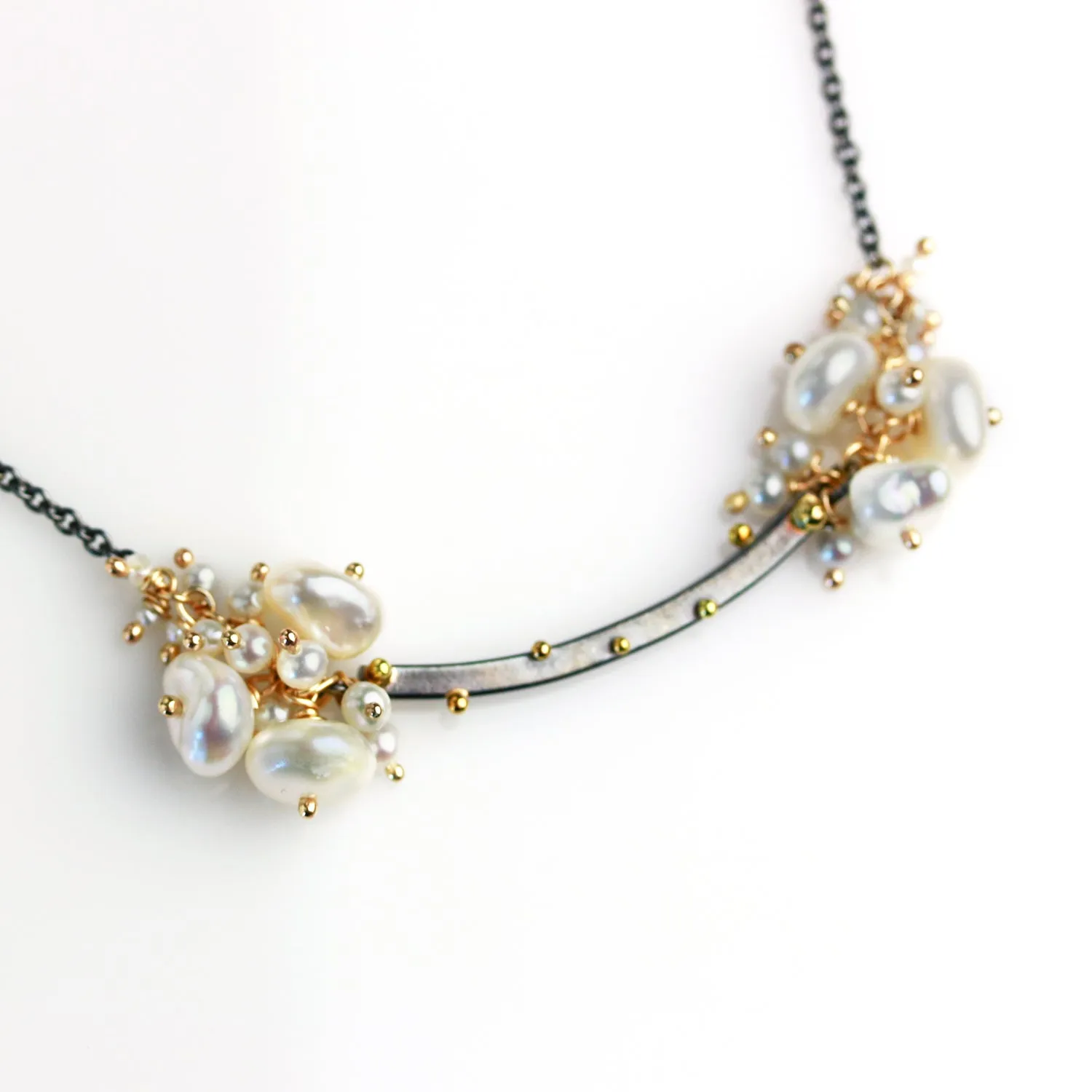 Gold Dotted Arc and Pearl Clusters