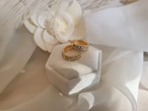 Gold Filled Hoop Double CZ  Earrings ,Minimalist Jewelry, Birthday Gift.