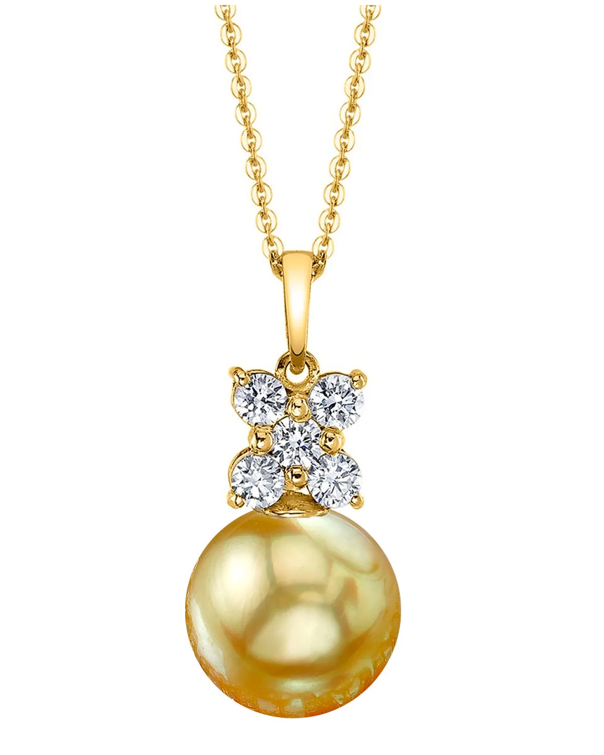Golden South Sea Pearl & Diamond Aristocrat Pendant