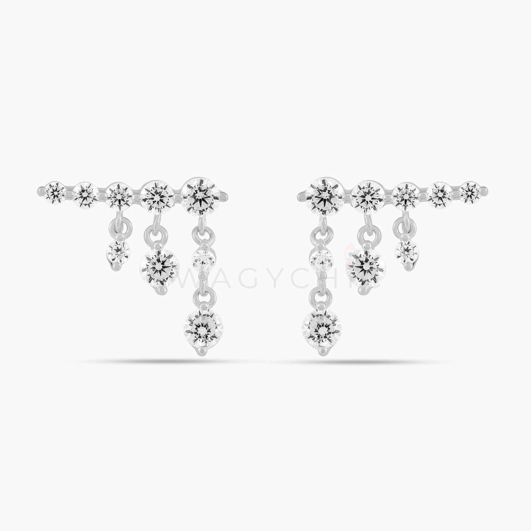Graduated Crawler Earrings