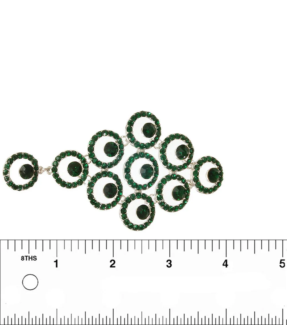 Green Round Drop Earrings