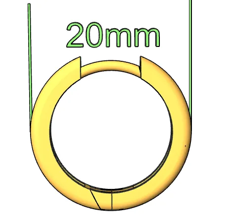 H0005 - 20.0 m Hinged Hoop Earrings