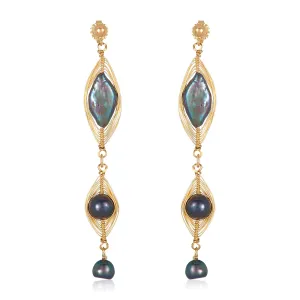 Hagia Gem Wired Drop Earrings