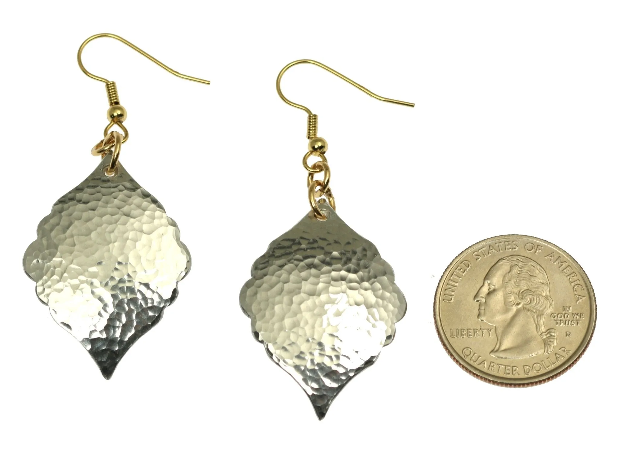 Hammered Aluminum Moroccan Drop Earrings
