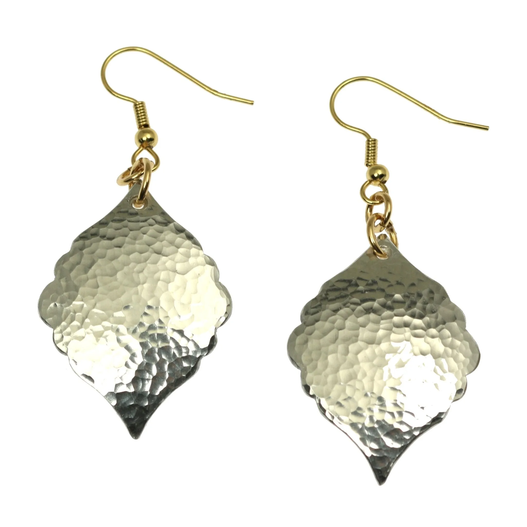Hammered Aluminum Moroccan Drop Earrings