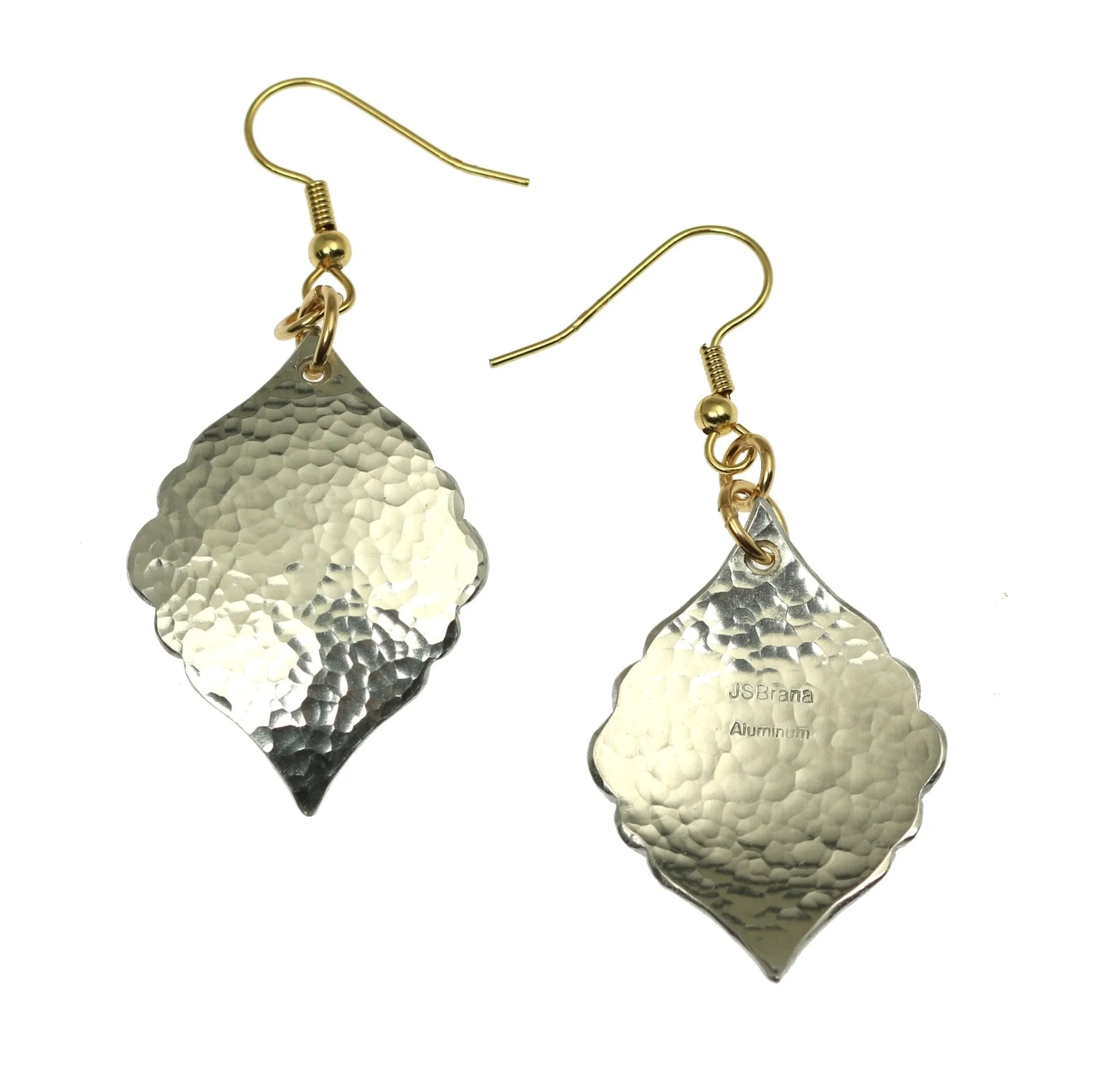 Hammered Aluminum Moroccan Drop Earrings
