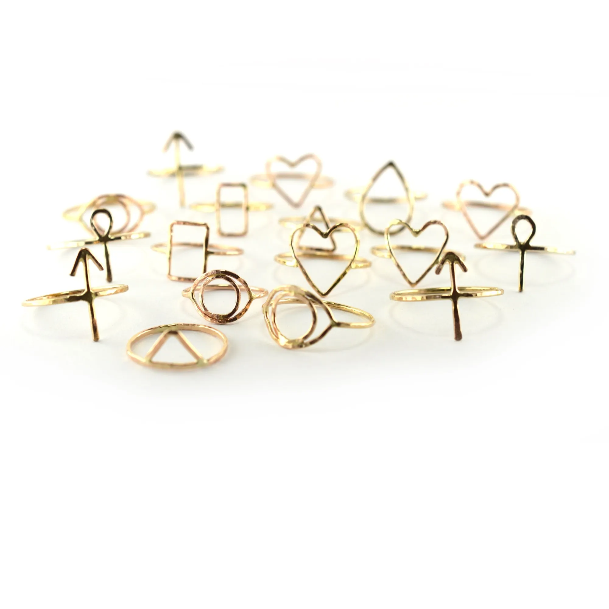 Hammered Triangle Ring