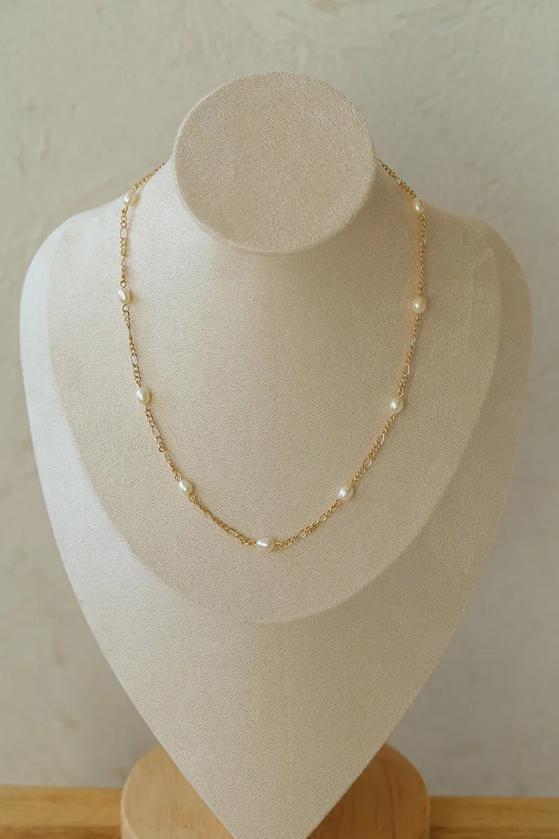 Handcrafted Chain Pearl Necklace Type H