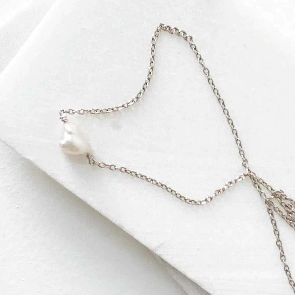 Heart Pearl Floating Pendant