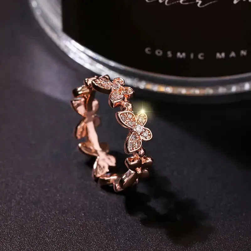 Heart Rings For Women Minimalist Aesthetic Drop Of Oil Open Rings Female Dinner Party Charming Ring Set Jewelry