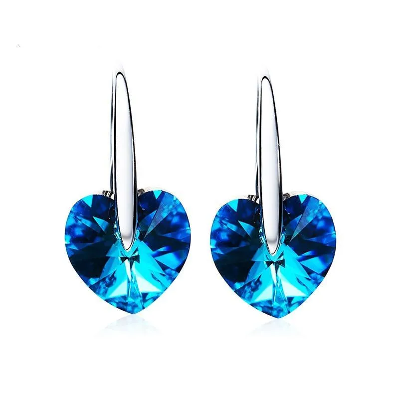 Heart Shape Rhinestone Stud Earrings