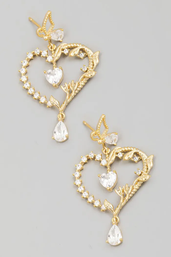 Heart Teardrop Earrings