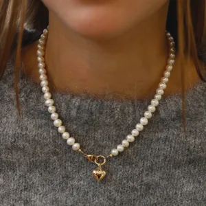 Heart/Pearl Necklace N1100G