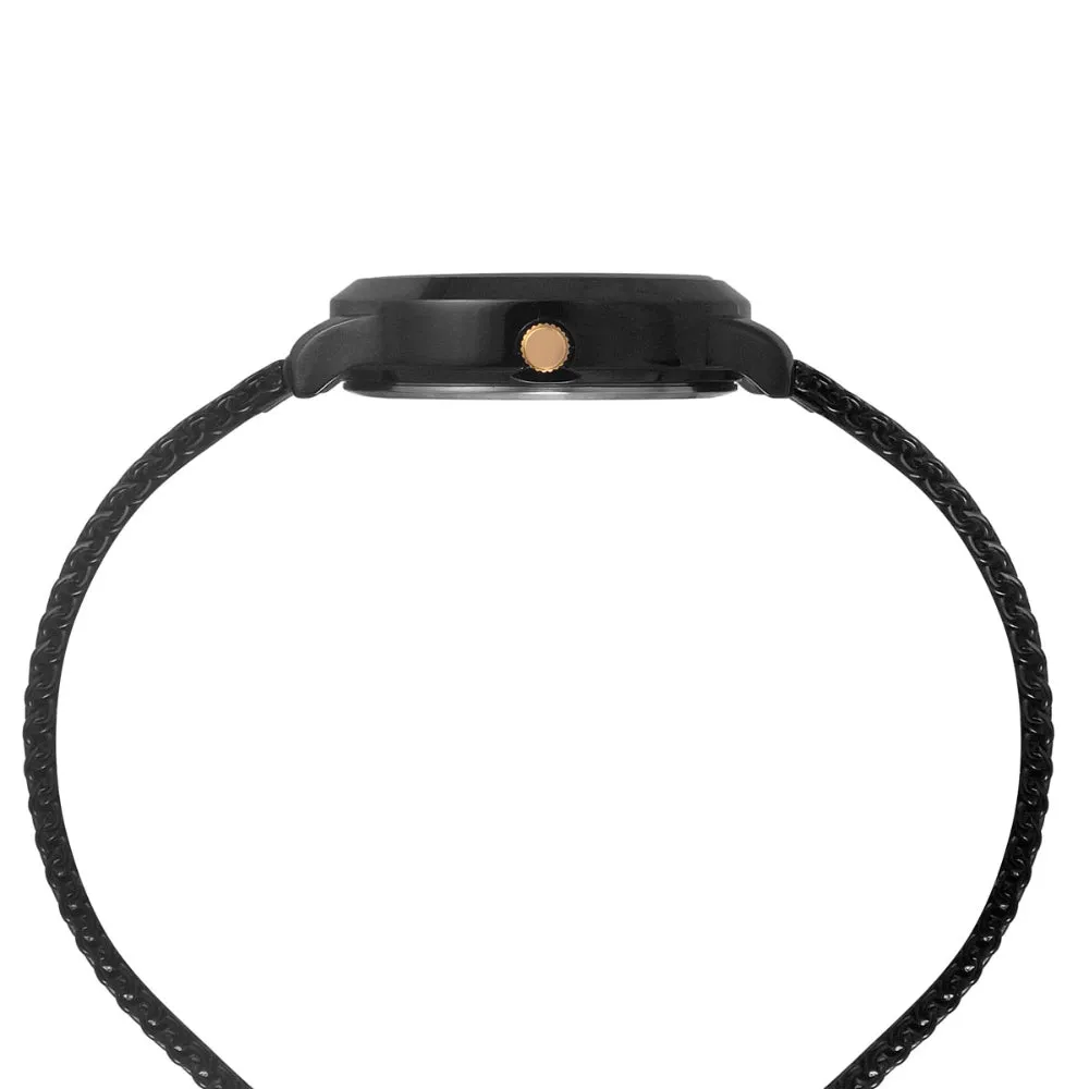 Helix By Timex Black Round Analog Stainless Steel Watch Women -TW022HL24