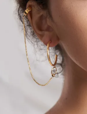 HOOP & CHAIN EARRINGS