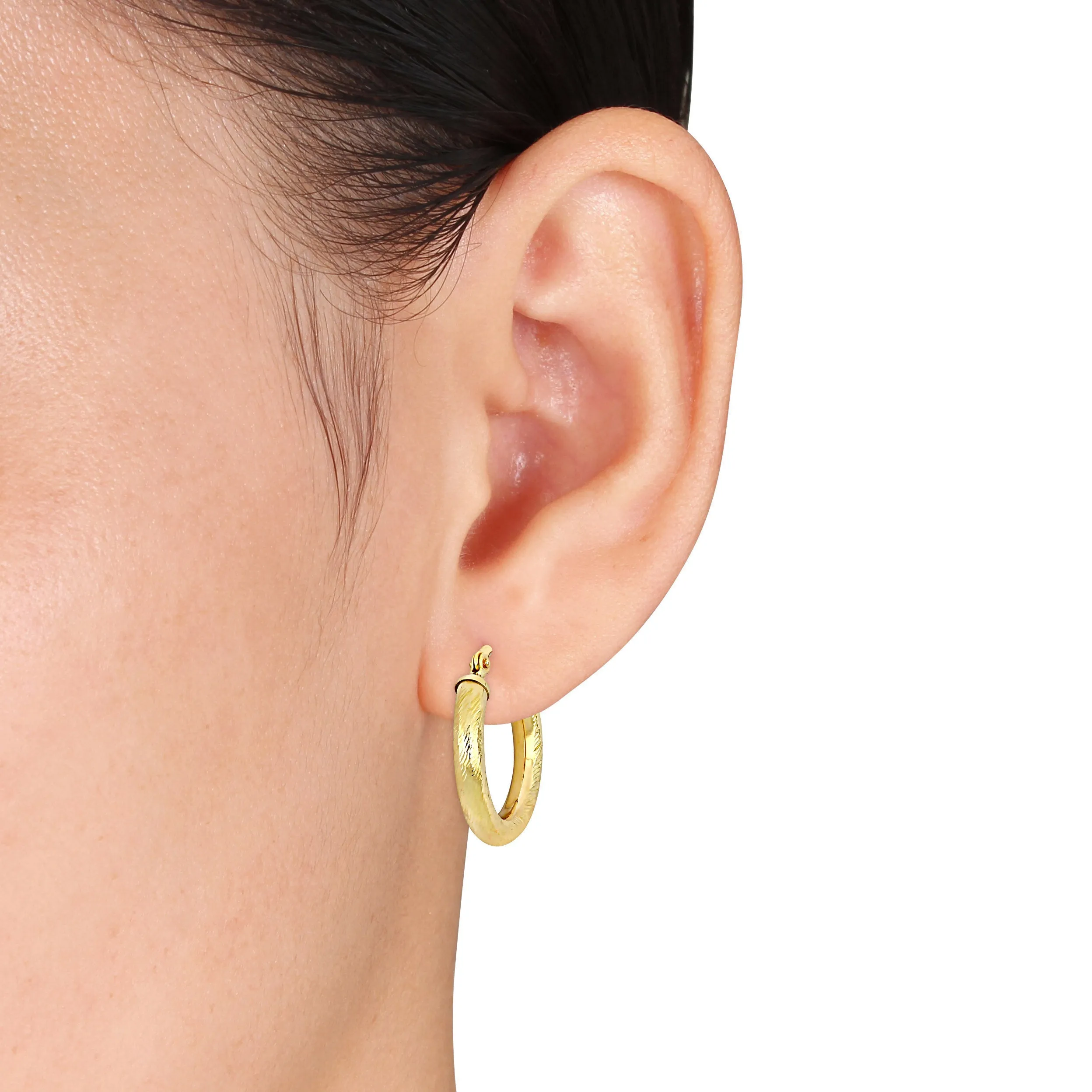 Hoop Earrings 10k Yellow Gold 19mm