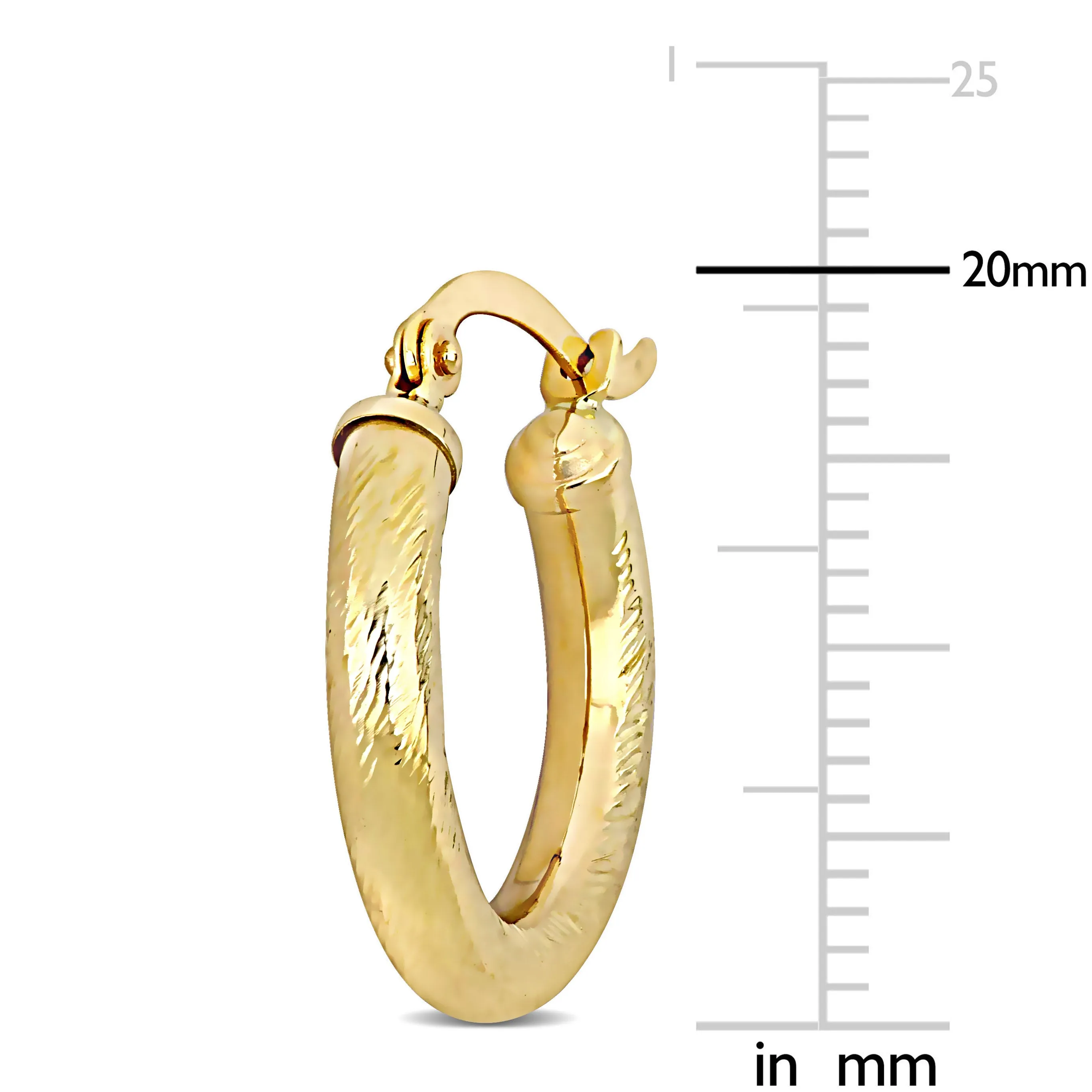 Hoop Earrings 10k Yellow Gold 19mm