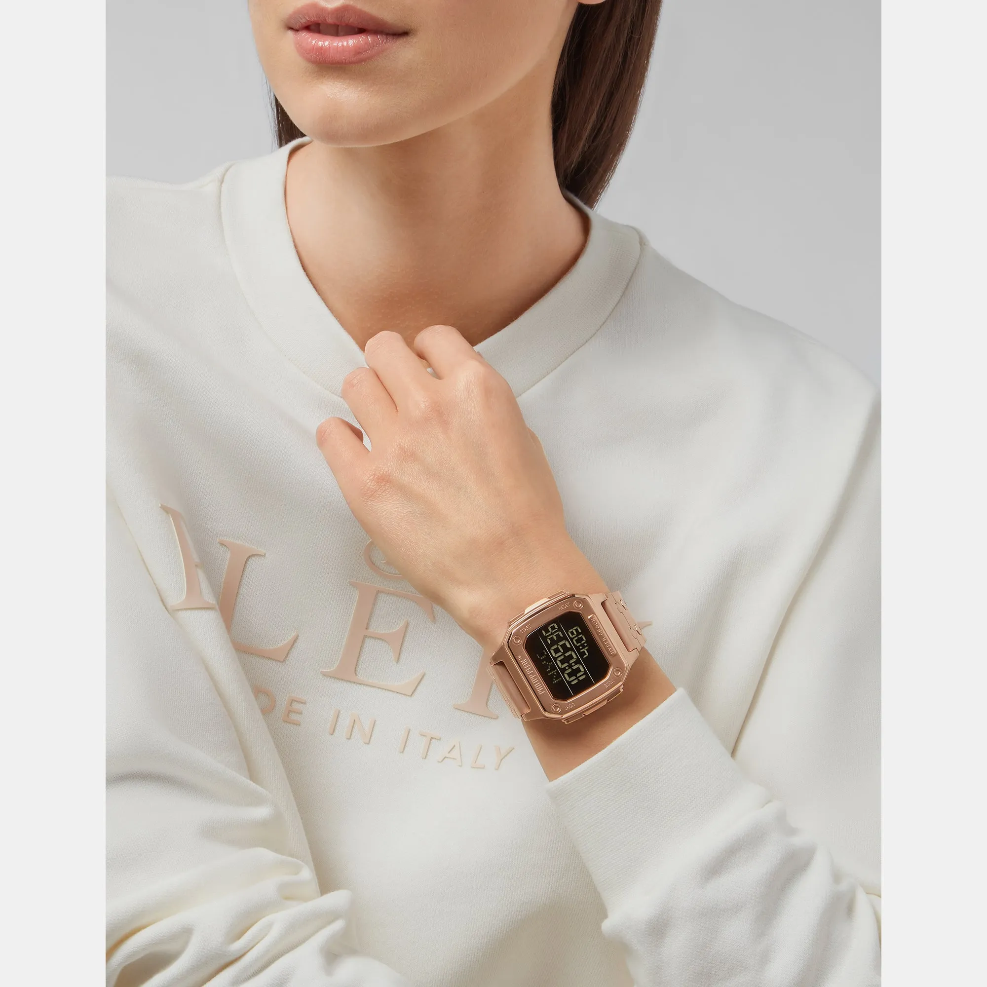Hyper $Hock Unisex Black Digital Stainless Steel Watch PWHAA0721
