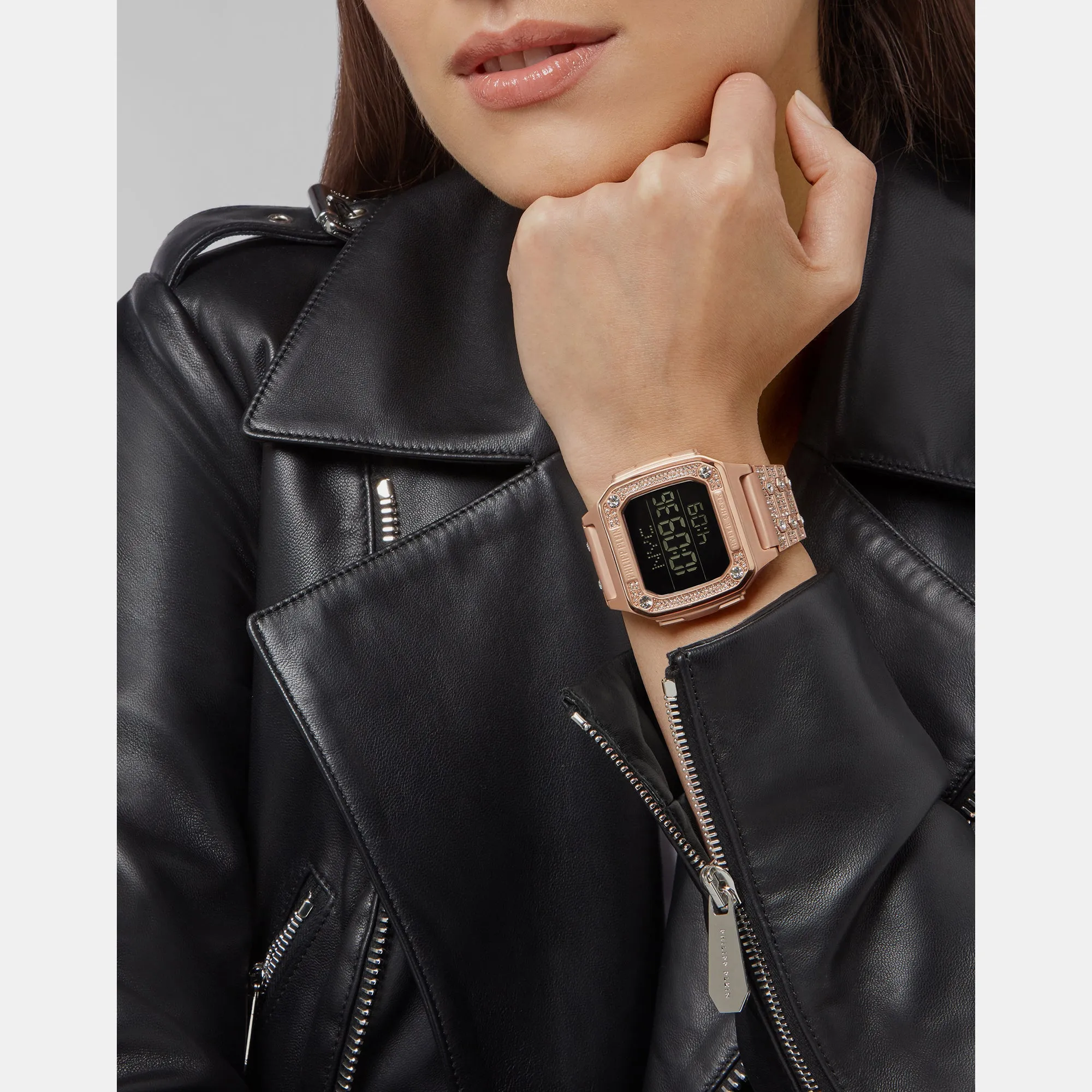 Hyper $Hock Women's Black Digital Stainless Steel Watch PWHAA1221
