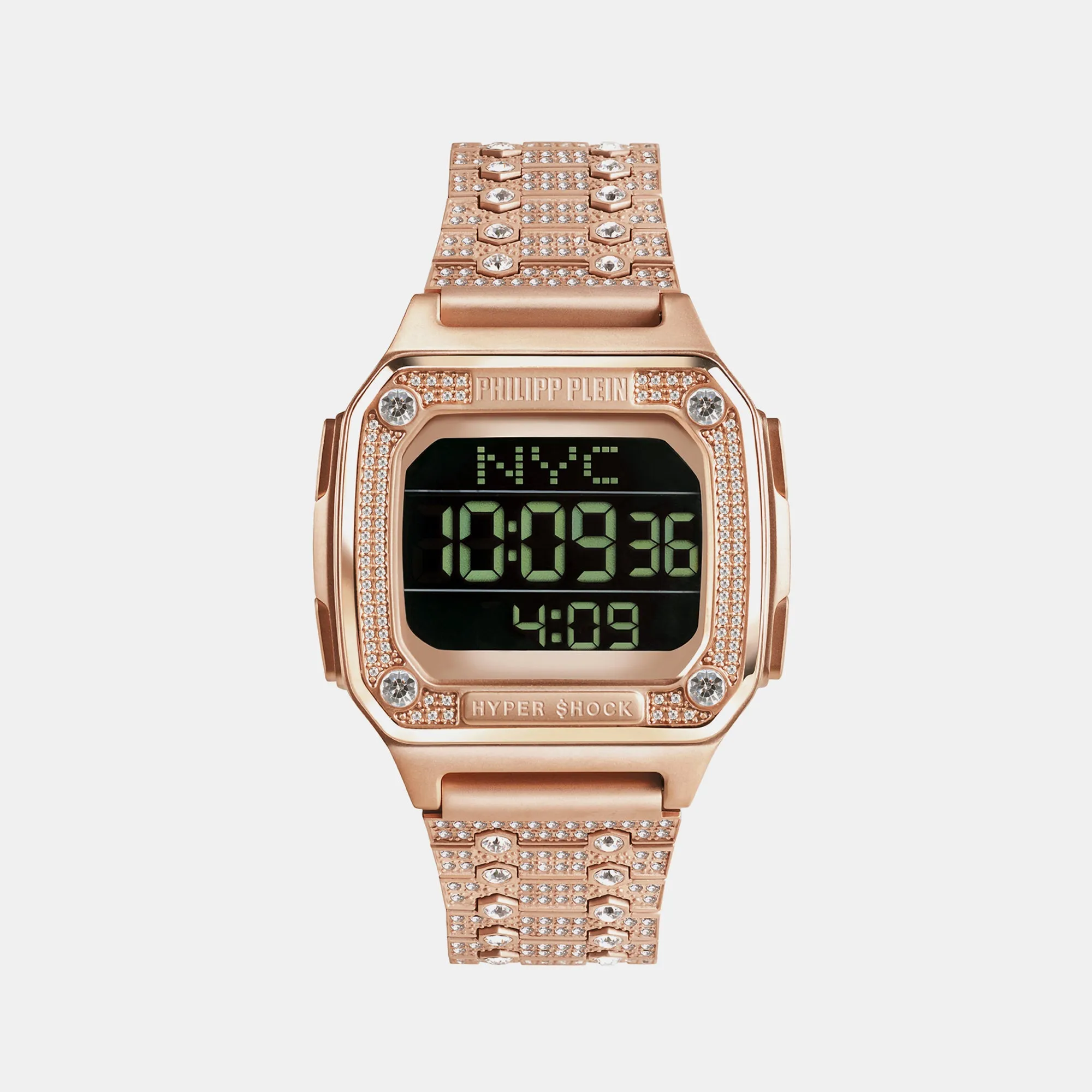 Hyper $Hock Women's Black Digital Stainless Steel Watch PWHAA1221