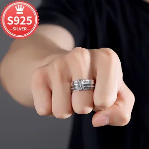 Hypoallergenic Vintage Style Men's Ring Open Ring