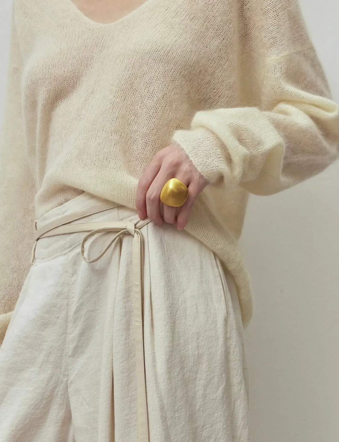 Irregular Geometric Brushed Evoke Freeform Matte Ring