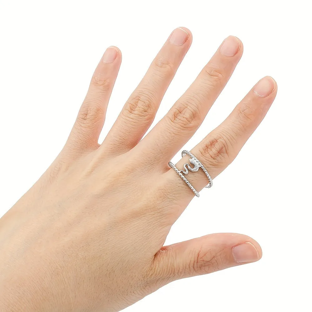 Irregular Stainless Steel Men's Ring Geometric Design
