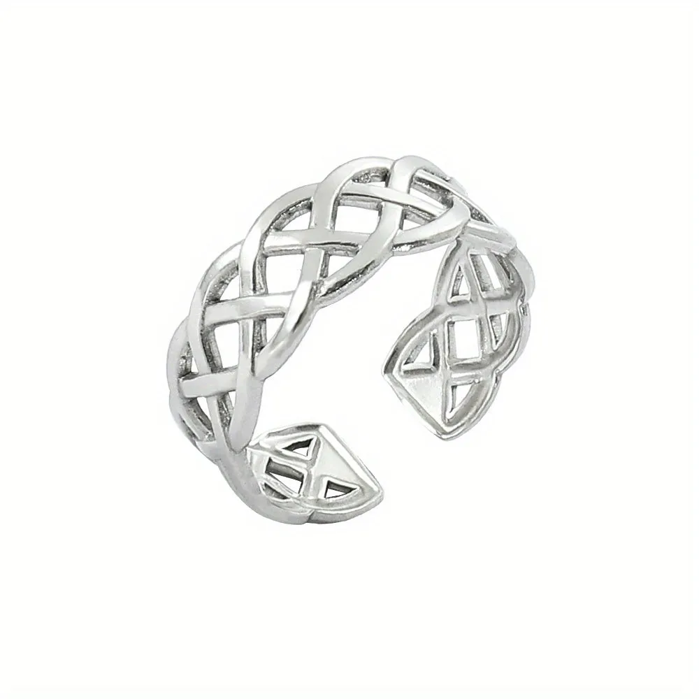 Irregular Stainless Steel Men's Ring Geometric Design