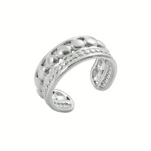 Irregular Stainless Steel Men's Ring Geometric Design