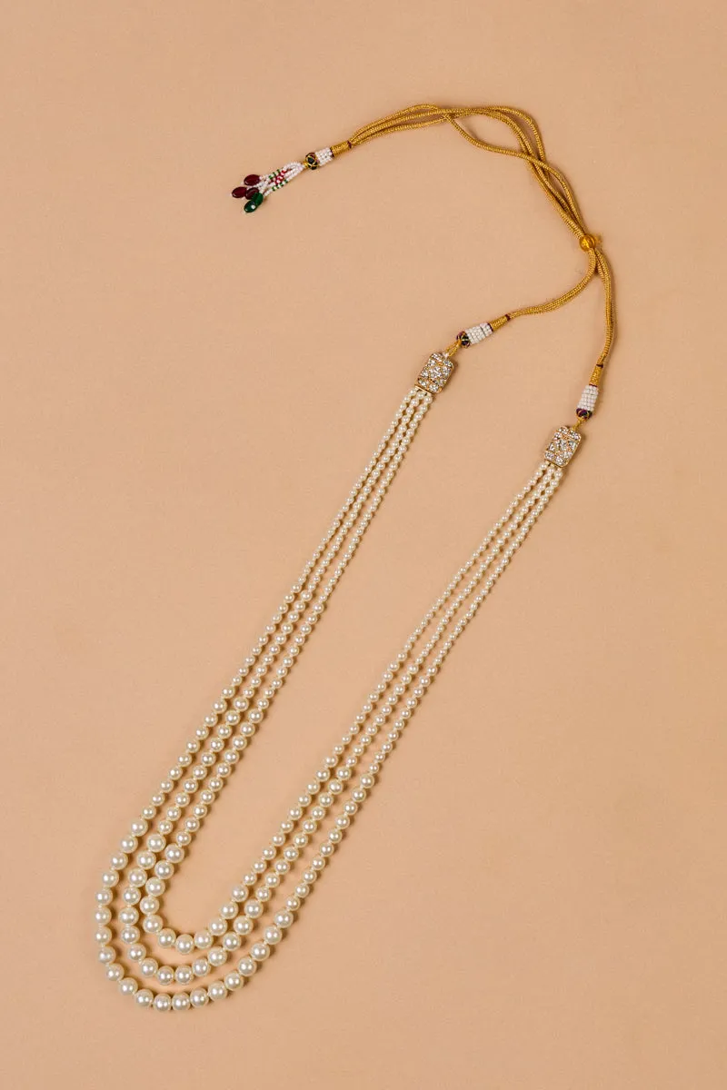 Ivory Three Layered Pearl Mala