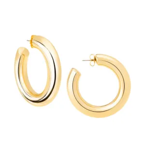 Janis Savitt Large Gold Hoop Earrings
