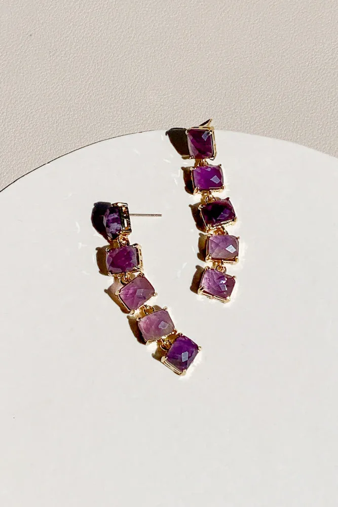 Jenna Gemstone Drop Earrings