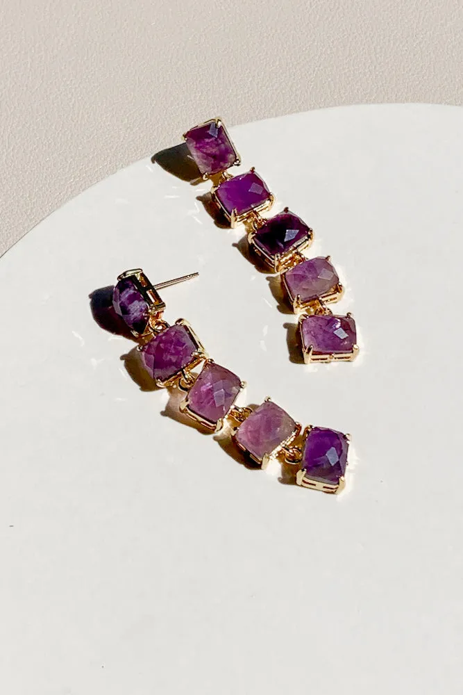 Jenna Gemstone Drop Earrings