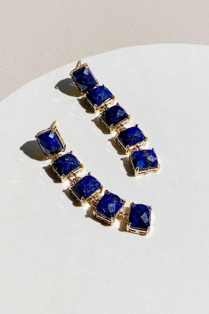 Jenna Gemstone Drop Earrings