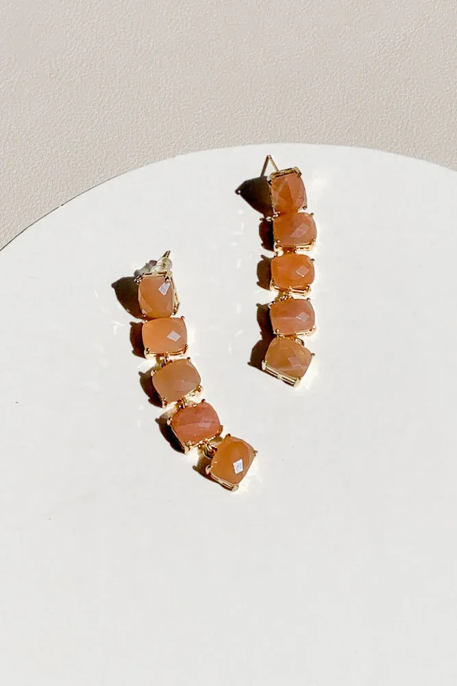 Jenna Gemstone Drop Earrings