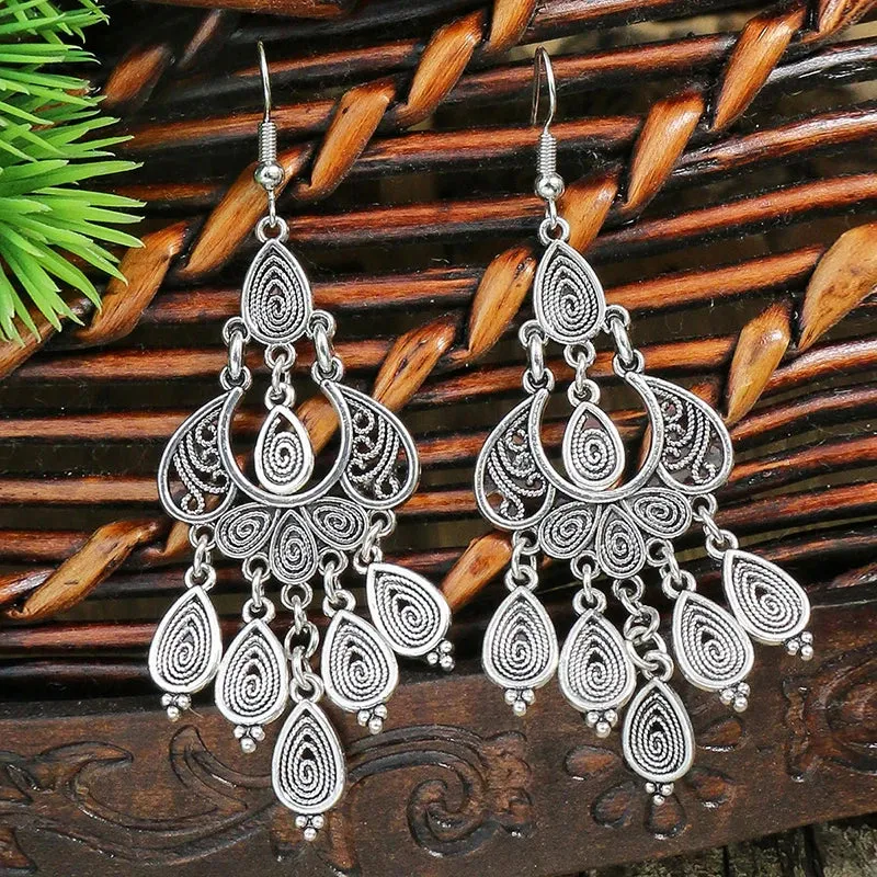 Jewellery - Hollow Water Drop Pendant Earrings - New