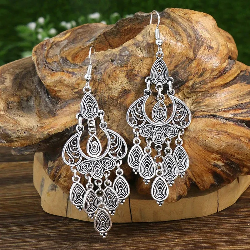 Jewellery - Hollow Water Drop Pendant Earrings - New