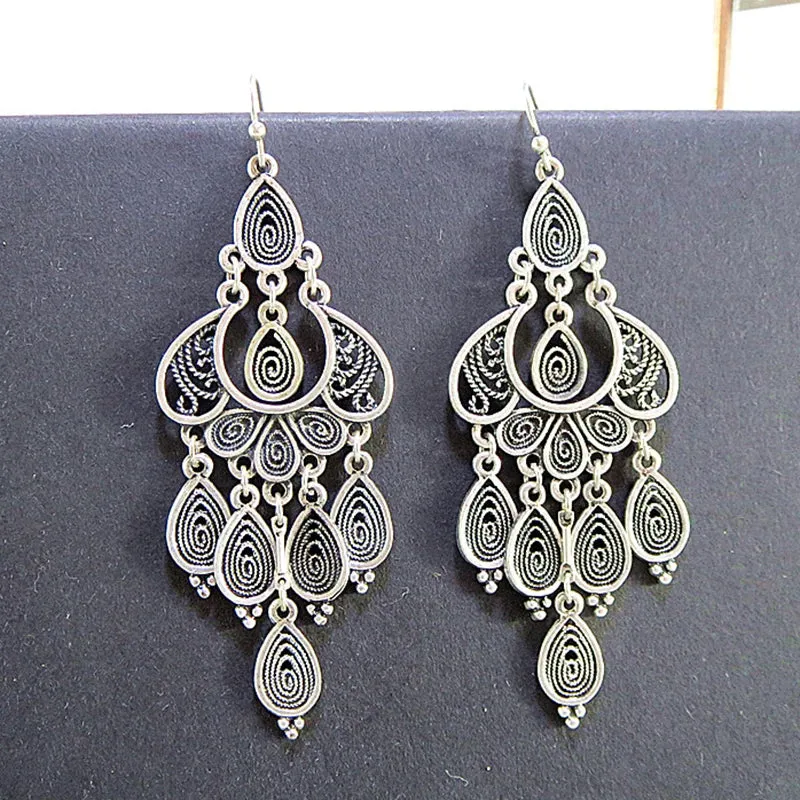 Jewellery - Hollow Water Drop Pendant Earrings - New
