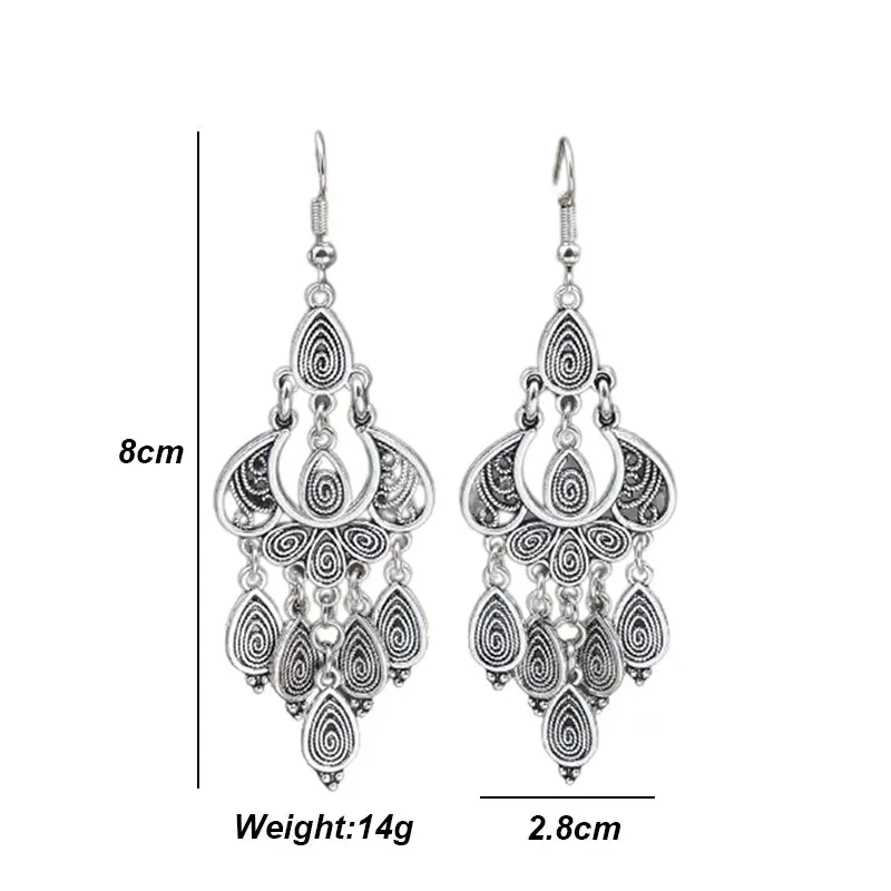 Jewellery - Hollow Water Drop Pendant Earrings - New