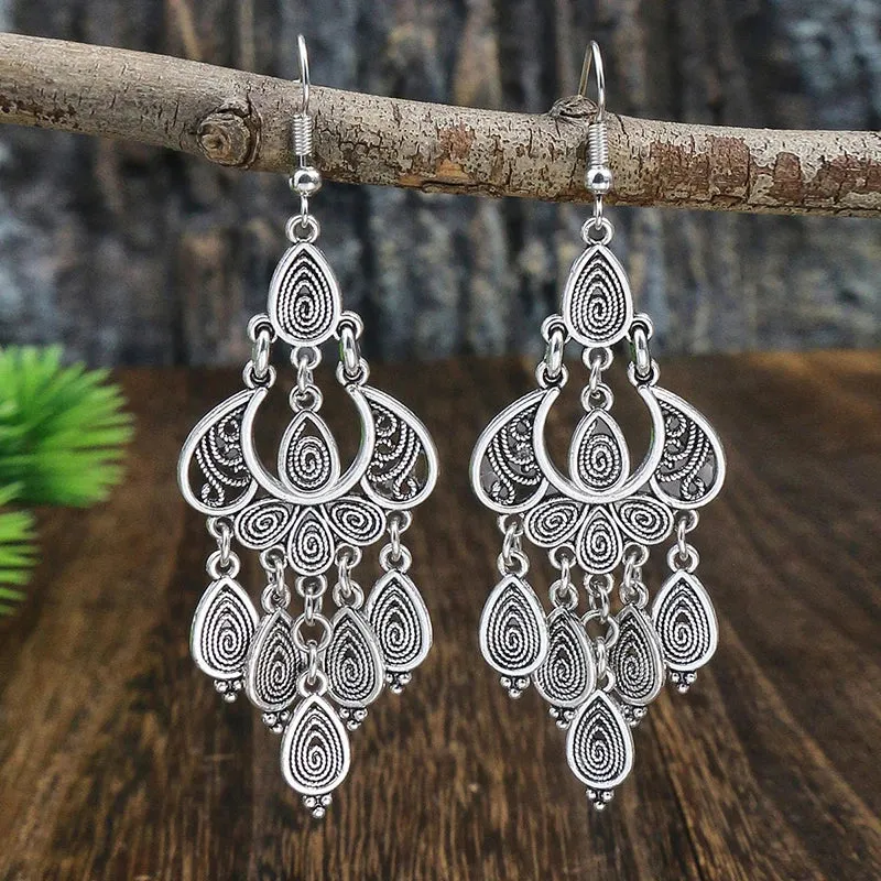 Jewellery - Hollow Water Drop Pendant Earrings - New