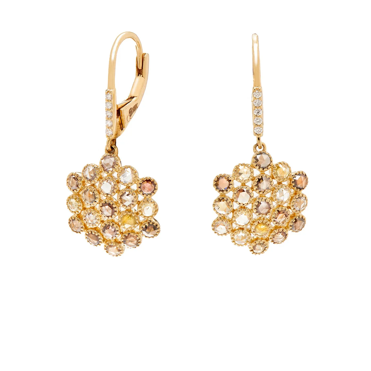 Josephine Multi-Color Diamond Drop Earrings