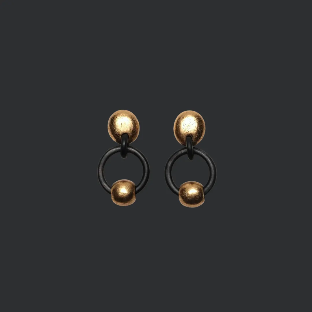 Julie Monies Kamagong & Gold Foil Earrings