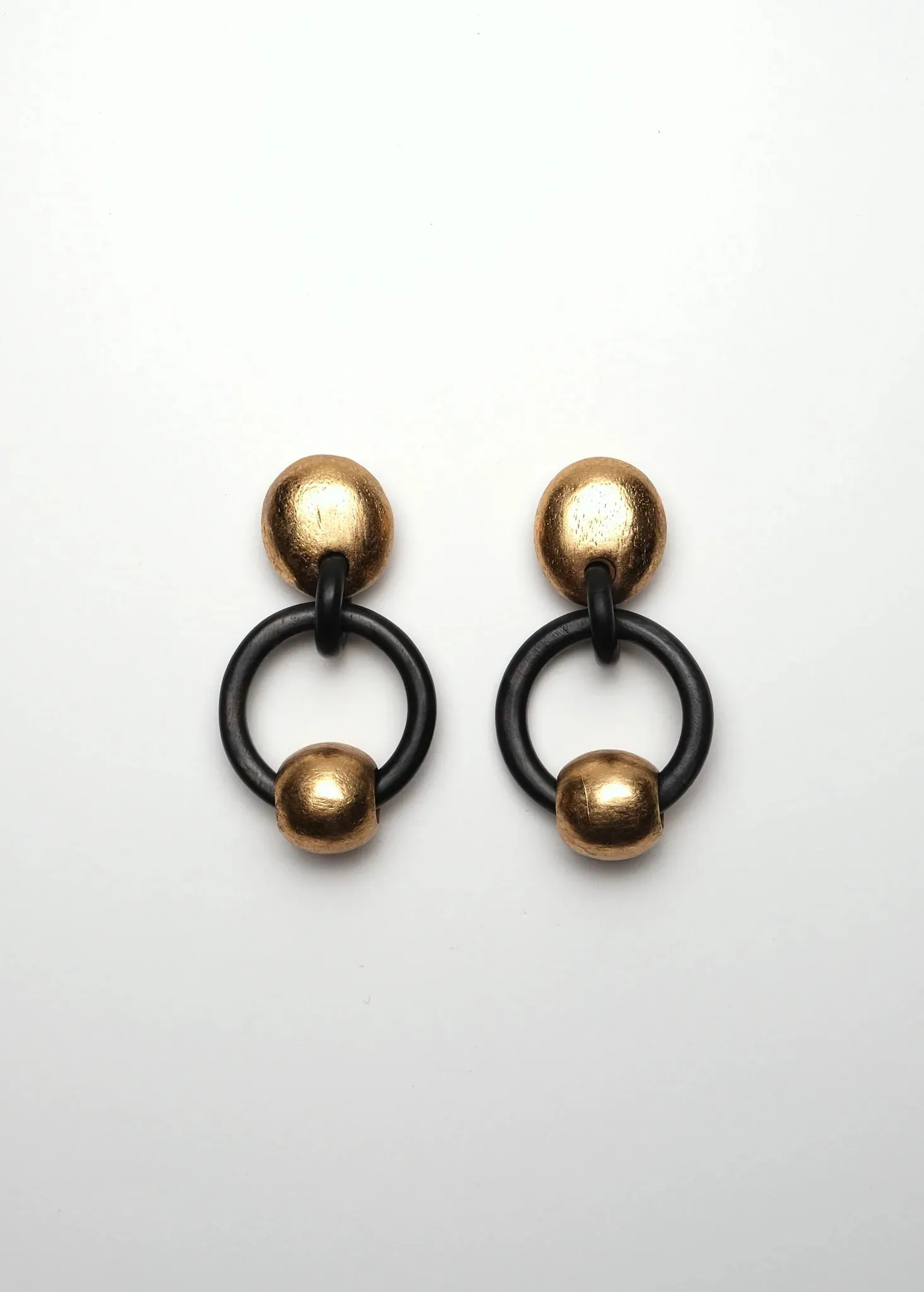 Julie Monies Kamagong & Gold Foil Earrings