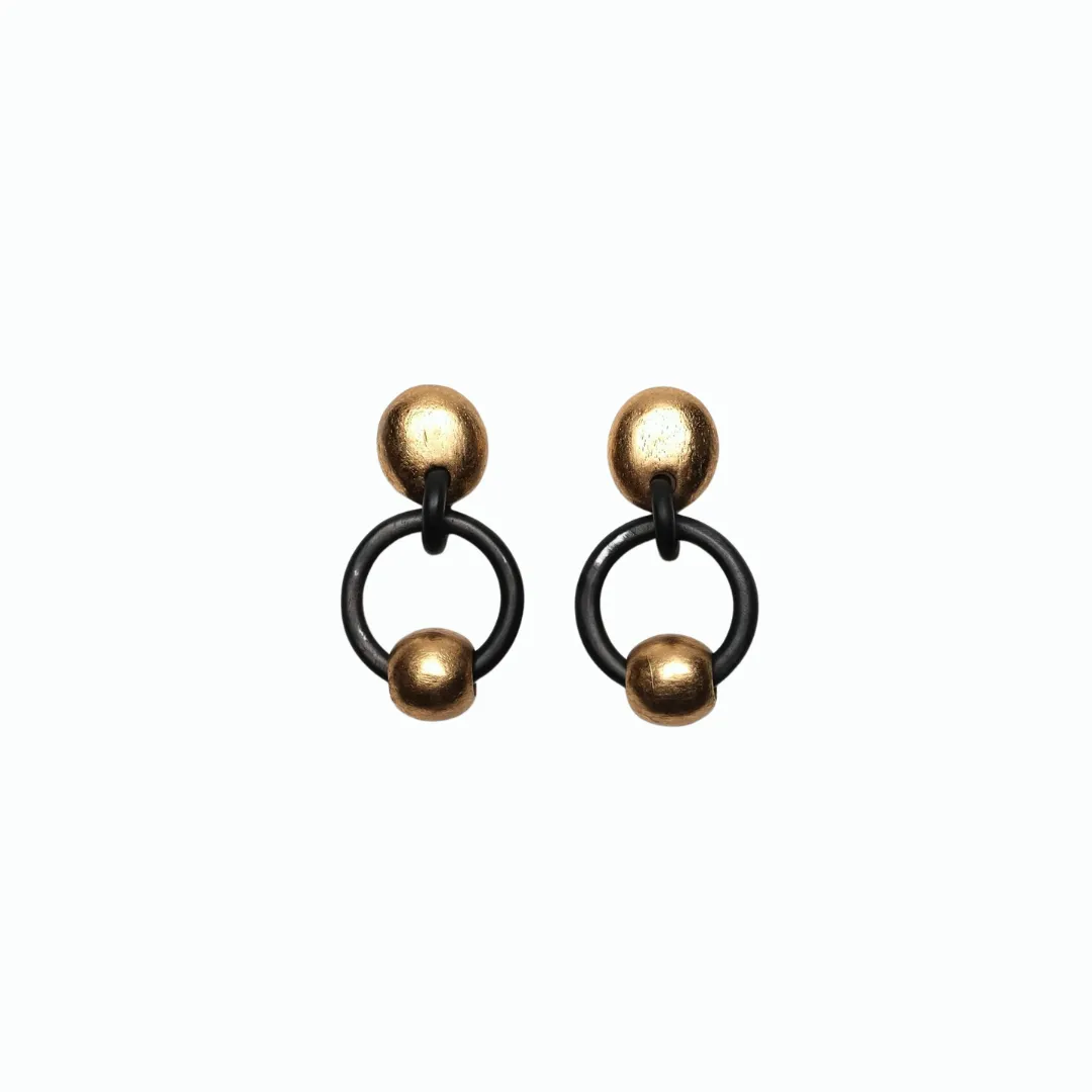 Julie Monies Kamagong & Gold Foil Earrings