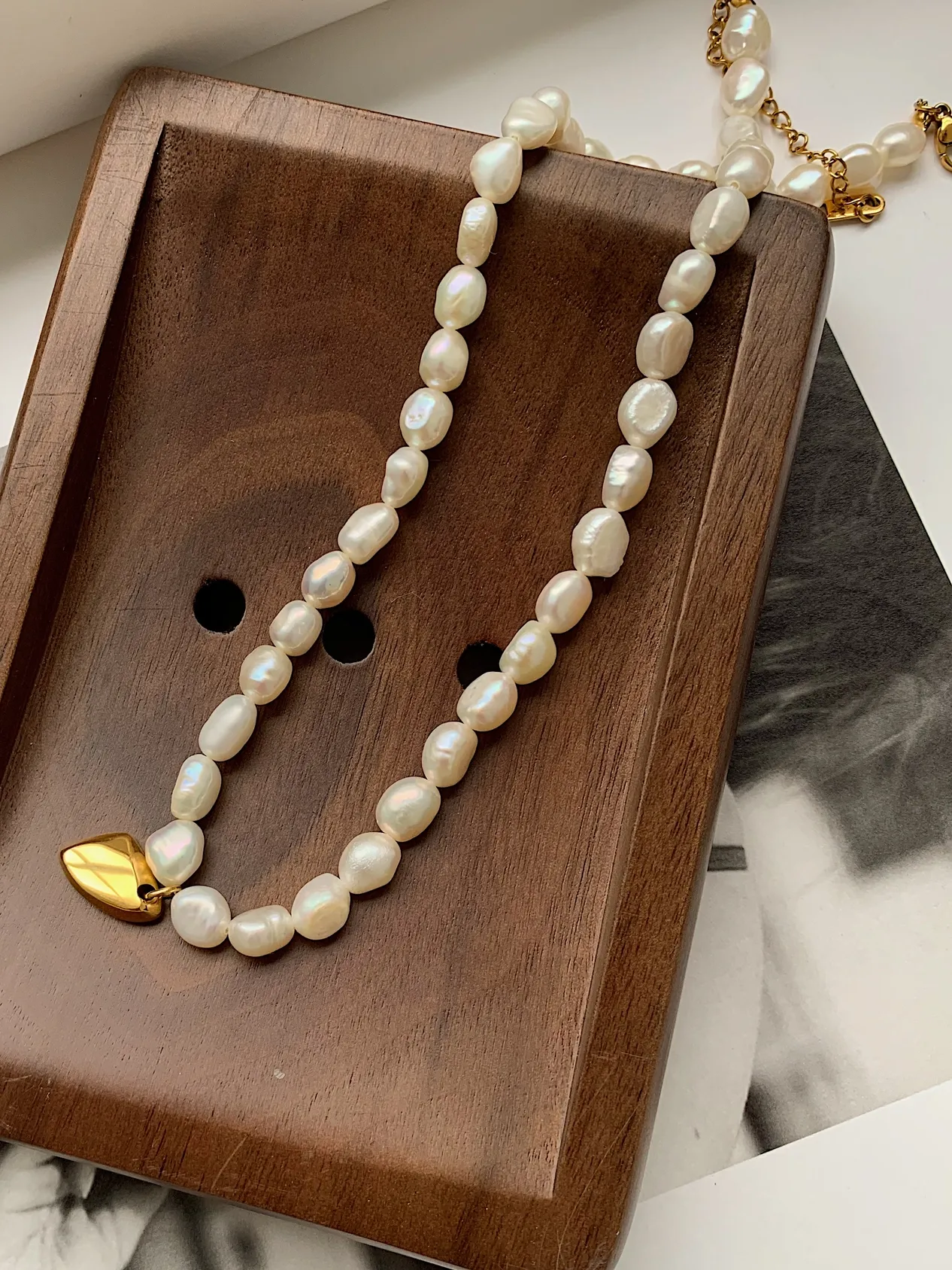 Kaia Freshwater Pearl Charm Necklace