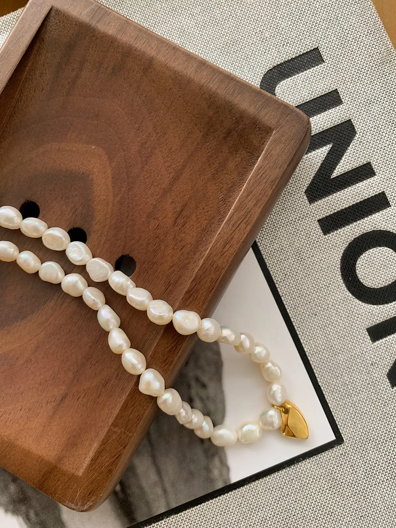 Kaia Freshwater Pearl Charm Necklace