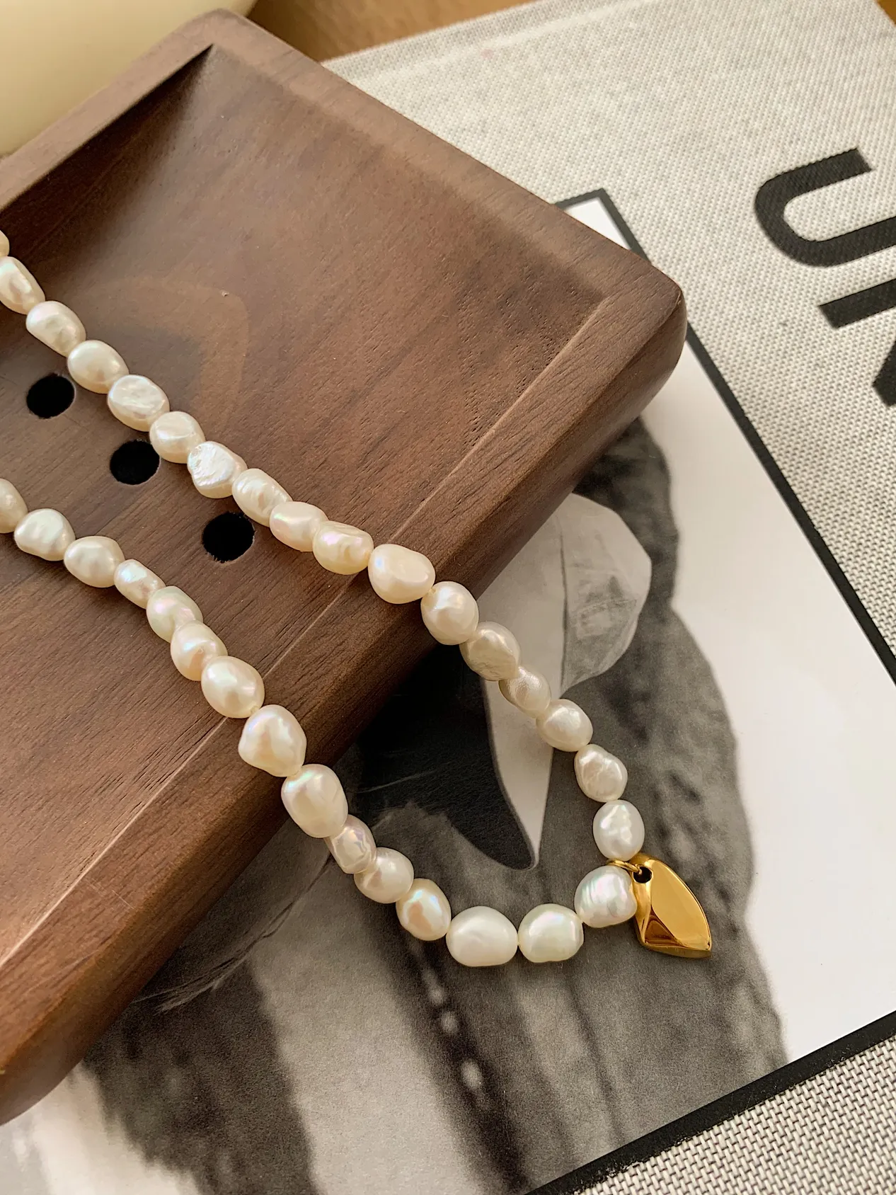Kaia Freshwater Pearl Charm Necklace
