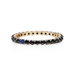 Katerina Ring | Sapphire with Black Diamonds